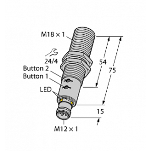 Ультразвуковой датчик TURCK RU40U-M18E-2UP8X2T-H1151