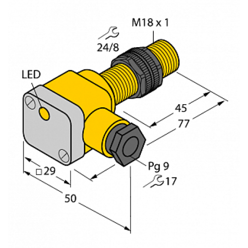 Индуктивный датчик TURCK NI10-P18SK-AP6X