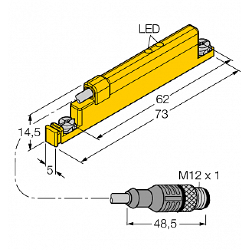 Магнитный датчик TURCK WIM45-UNTL-LIU5X2-0.3-RS4