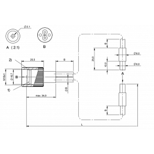 Оптоволоконный кабель Balluff BFO 18V-LCC-SMG-23-1,5