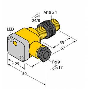 Индуктивный датчик TURCK NI10-P18SK-Y1X