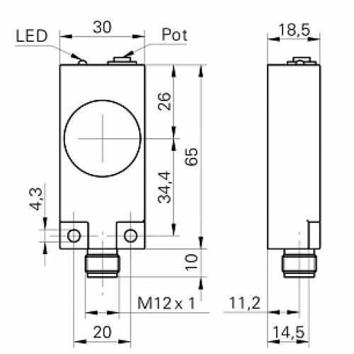 Емкостной датчик уровня Baumer CFDK 30P1600/S14