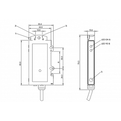 Усилитель для оптоволоконных датчиков Balluff BFB 75K-001-N-02