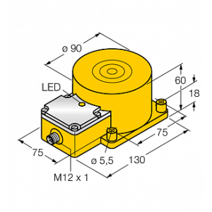 Индуктивный датчик TURCK NI100U-K90SR-VN4X2-H1141