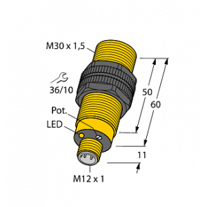 Емкостной датчик уровня TURCK BCF10-S30-VP4X-H1141