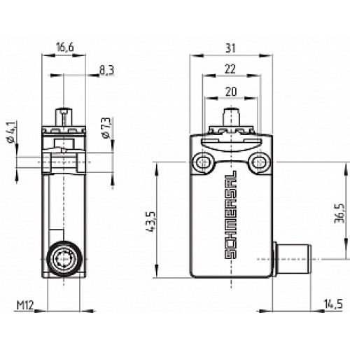 Kонцевой выключатель безопасности Schmersal PS116-T11-STR-H200