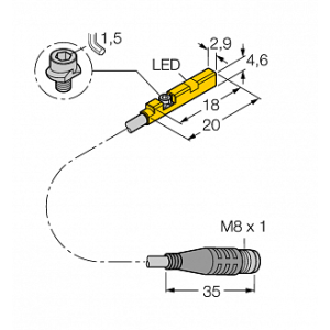 Магнитный датчик TURCK BIM-UNR-AP6X-0.3-PSG3S