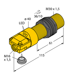 Индуктивный датчик TURCK NI15-P30SR-FZ3X2