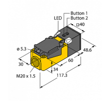 Ультразвуковой датчик TURCK RU200-CP40-LIU2P8X2T