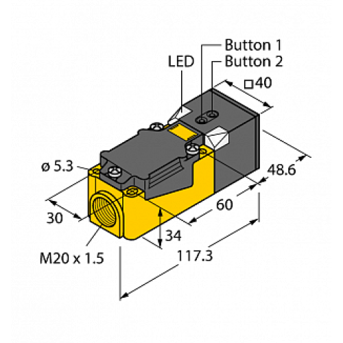 Ультразвуковой датчик TURCK RU200-CP40-LIU2P8X2T