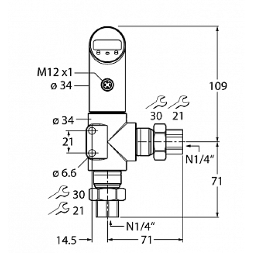 Датчик давления TURCK PS001D-502L-2UPN8X-H1141