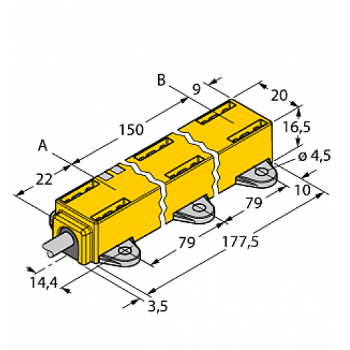  Датчик линейных перемещений TURCK LI150P1-Q17LM1-LIU5X2