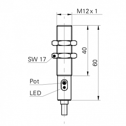 Емкостной датчик уровня Baumer CFAM 12P1600