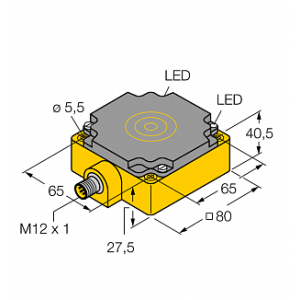 Индуктивный датчик TURCK BI40-CP80-VP4X2-H1141