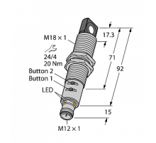  Ультразвуковой датчик TURCK RU130U-M18ES-LIU2PN8X2T-H1151