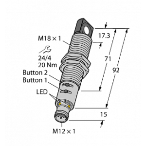  Ультразвуковой датчик TURCK RU130U-M18ES-LIU2PN8X2T-H1151