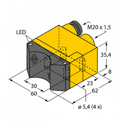 Индуктивный датчик TURCK NI4-DSU35TC-2AP4X2