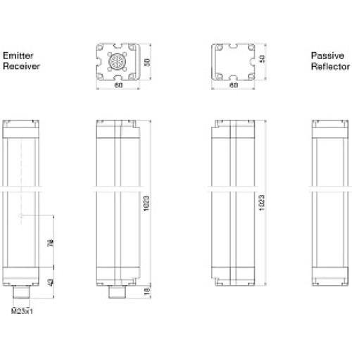 Световая завеса безопасности Micro Detectors LP4PT/0B-080M2