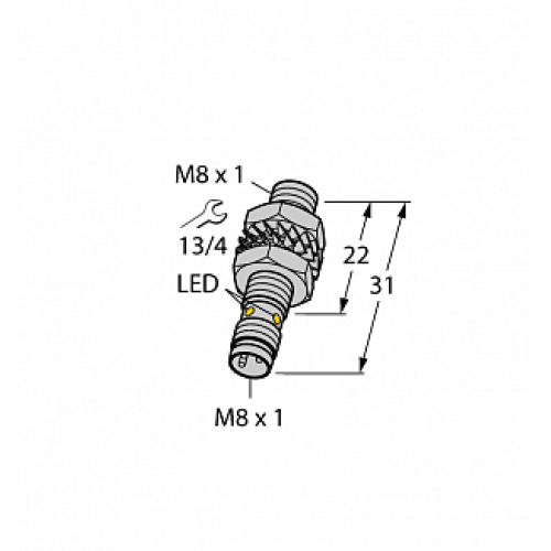 Индуктивный датчик TURCK BI1.5-EG08K-AN6X-V1131