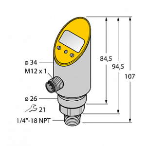 Датчик давления TURCK PS250R-303-LI2UPN8X-H1141