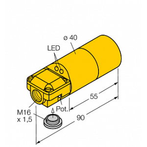  Индуктивный датчик TURCK DBI15U-K40SR-AP4X2