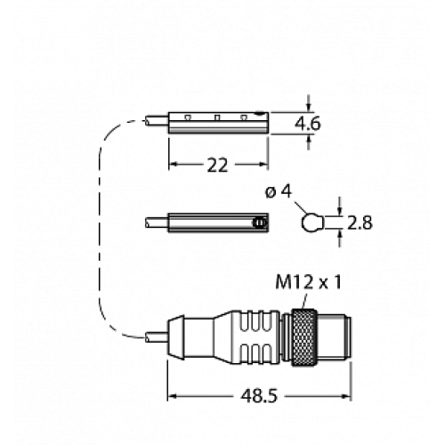 Магнитный датчик TURCK BIM-UNC-AN6X-0.3-RS4