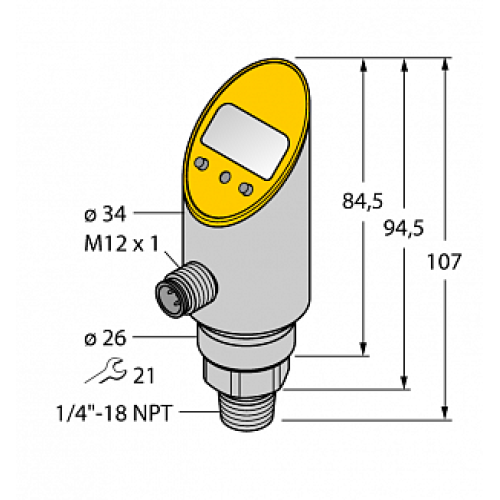 Датчик давления TURCK PS003V-303-LI2UPN8X-H1141