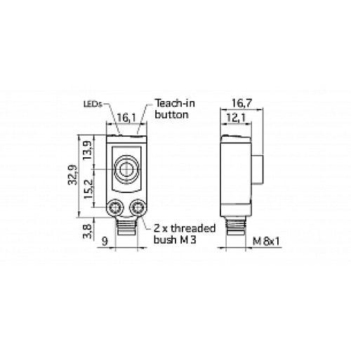 Ультразвуковой датчик Microsonic sks-15/D