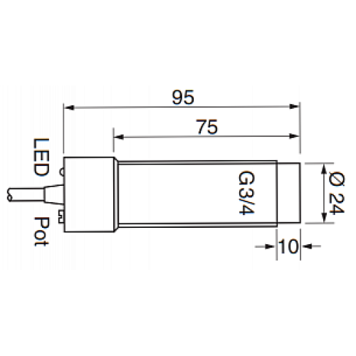 Емкостной датчик уровня EGE-Elektronik KGF 075 GOP