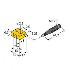 Индуктивный датчик TURCK BI1-Q6.5-AP6-0.4-PSG3M/S34