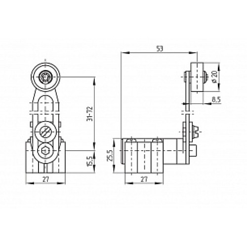 Kонцевой выключатель безопасности Schmersal Z4V7H336-11Z-M20