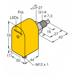 Датчик потока TURCK FCS-G1/4A4P-AP8X-H1141