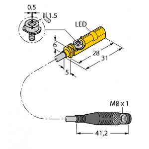 Магнитный датчик TURCK BIM-UNT-AN6X-0.3-PSG3M