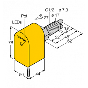 Датчик потока TURCK FCS-GL1/2A2P-VRX/24VDC/A