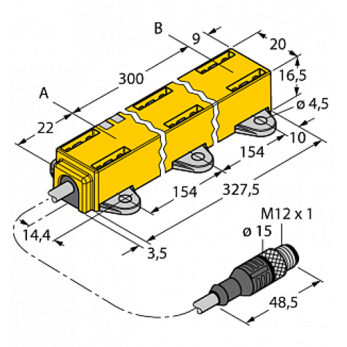  Датчик линейных перемещений TURCK LI300P1-Q17LM1-LIU5X2-0.3-RS5