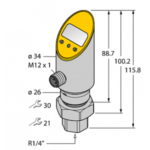 Датчик давления TURCK PS001A-511-LI2UPN8X-H1141