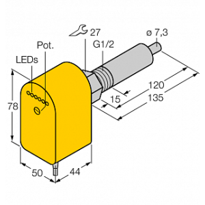 Датчик потока TURCK FCS-G1/2A4P-AP8X/L120