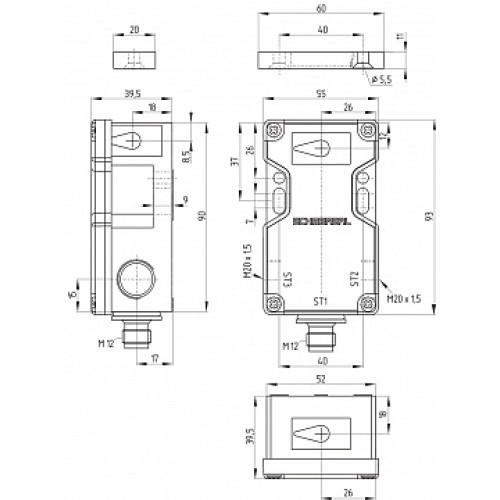 Магнитный датчик безопасности Schmersal BNS16-12ZV-ST3