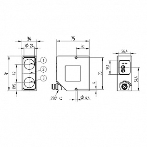 Оптический датчик Wenglor HT80PA3