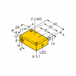 Индуктивный датчик TURCK BI2-Q12-AZ31X