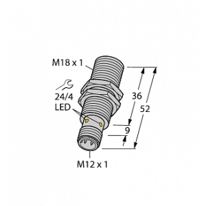 Индуктивный датчик TURCK BI5U-EM18-AP6X-H1141