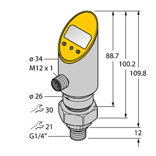 Датчик давления TURCK PS001R-504-2UPN8X-H1141/3GD