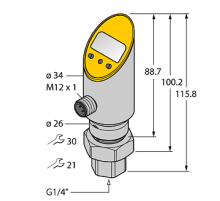 Датчик давления TURCK PS003V-501-LI2UPN8X-H1141/3GD