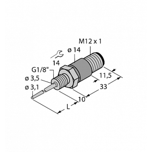 Датчик температуры TURCK TP-103A-G1/8-H1141-L024