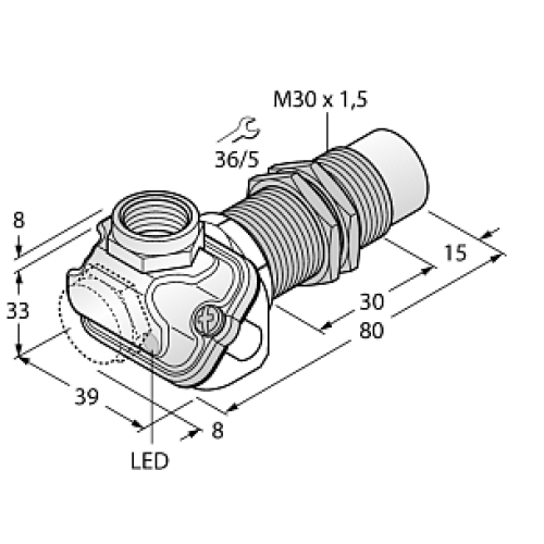 Индуктивный датчик TURCK NI15-EM30WDTC-Y1X