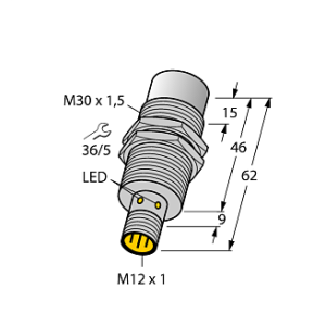 Индуктивный датчик TURCK NI30U-EM30WD-AN6X-H1141