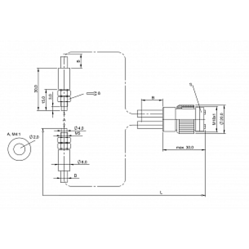 Оптоволоконный кабель Balluff BFO 18A-LAA-UZG-20-0,5