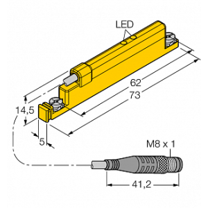 Магнитный датчик TURCK WIM45-UNTL-LIU5X2-0.3-PSG4M