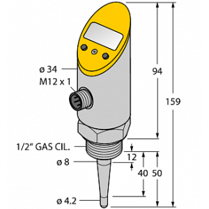 Датчик температуры TURCK TS-516-LI2UPN8X-H1141-L050