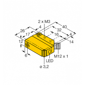 Индуктивный датчик TURCK BI5U-Q12-AP6X2-H1141